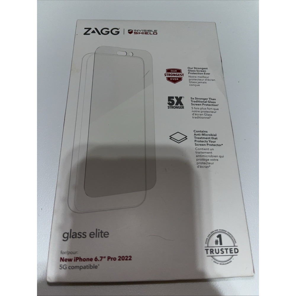 ZAGG Invisible Shield Glass Elite Screen Protector for Apple iPhone‎ 14 Pro Max